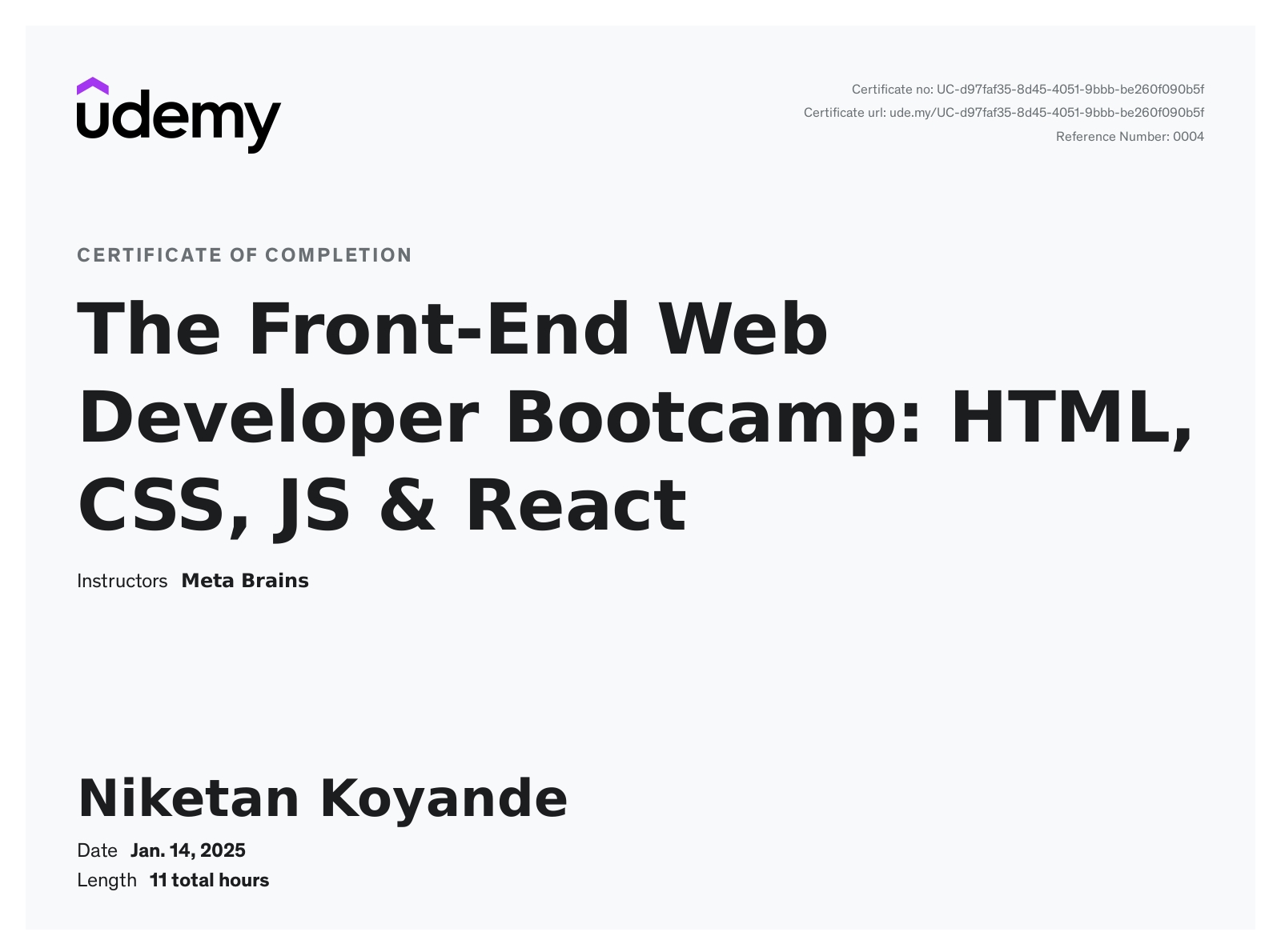 Front-End Web Developer Bootcamp