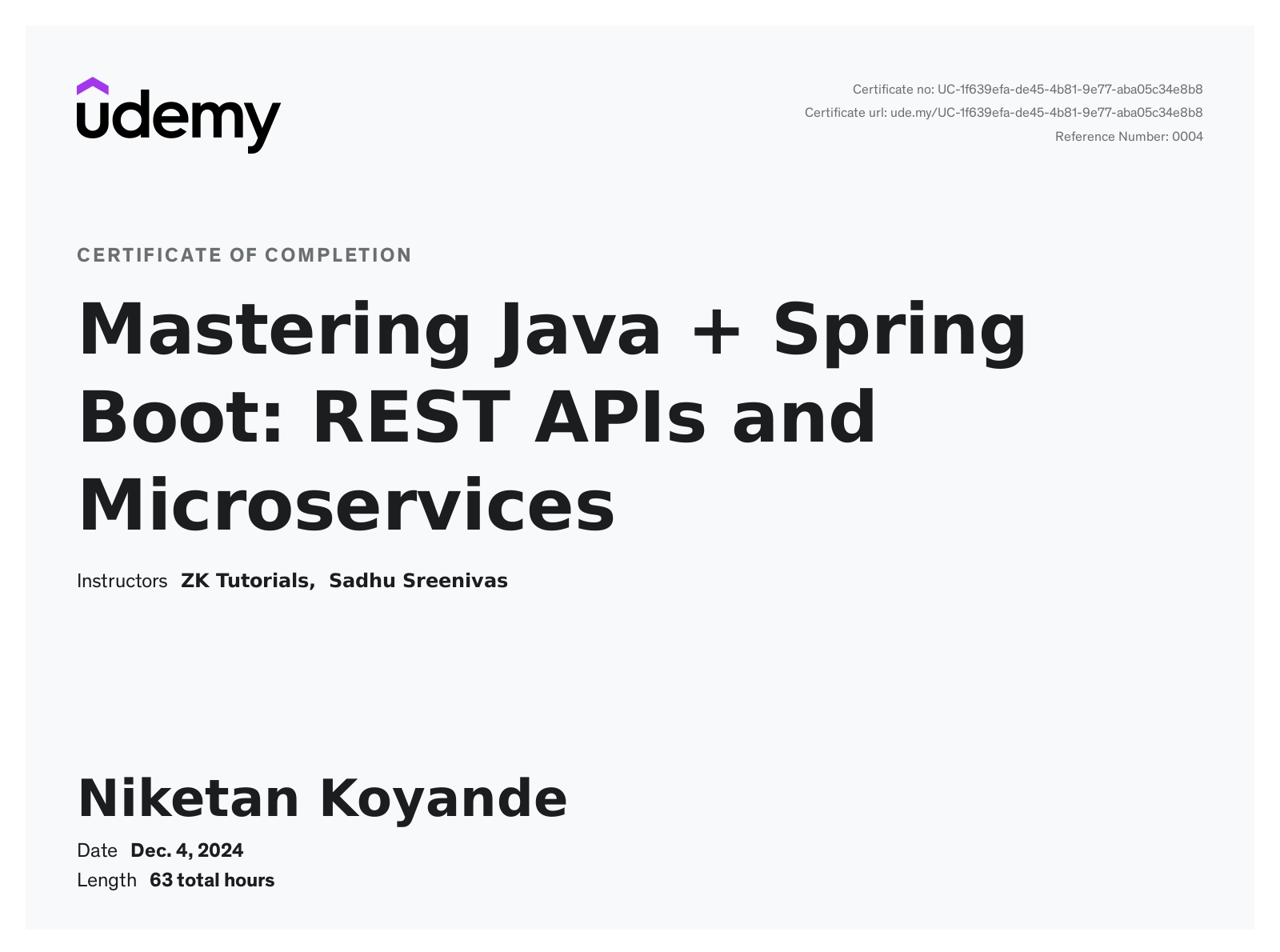 Mastering Java + Spring Boot